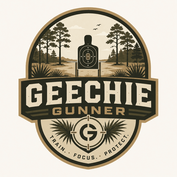 Geechie Gunner crest — Train. Focus. Protect.